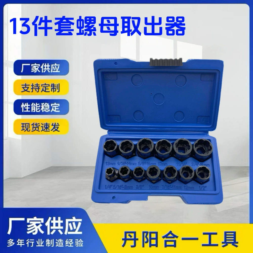 Набор из 13 предметов для извлечения поврежденных гаек, болтов и винтов, набор инструментов для удаления заусенцев и шестигранников с винтов