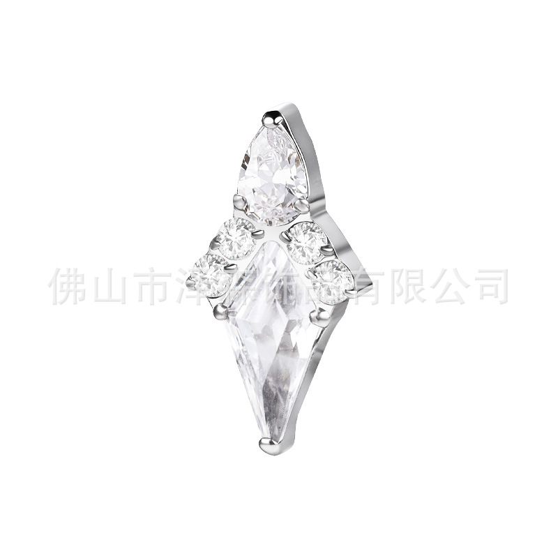 Pointed titanium steel lip stud product view