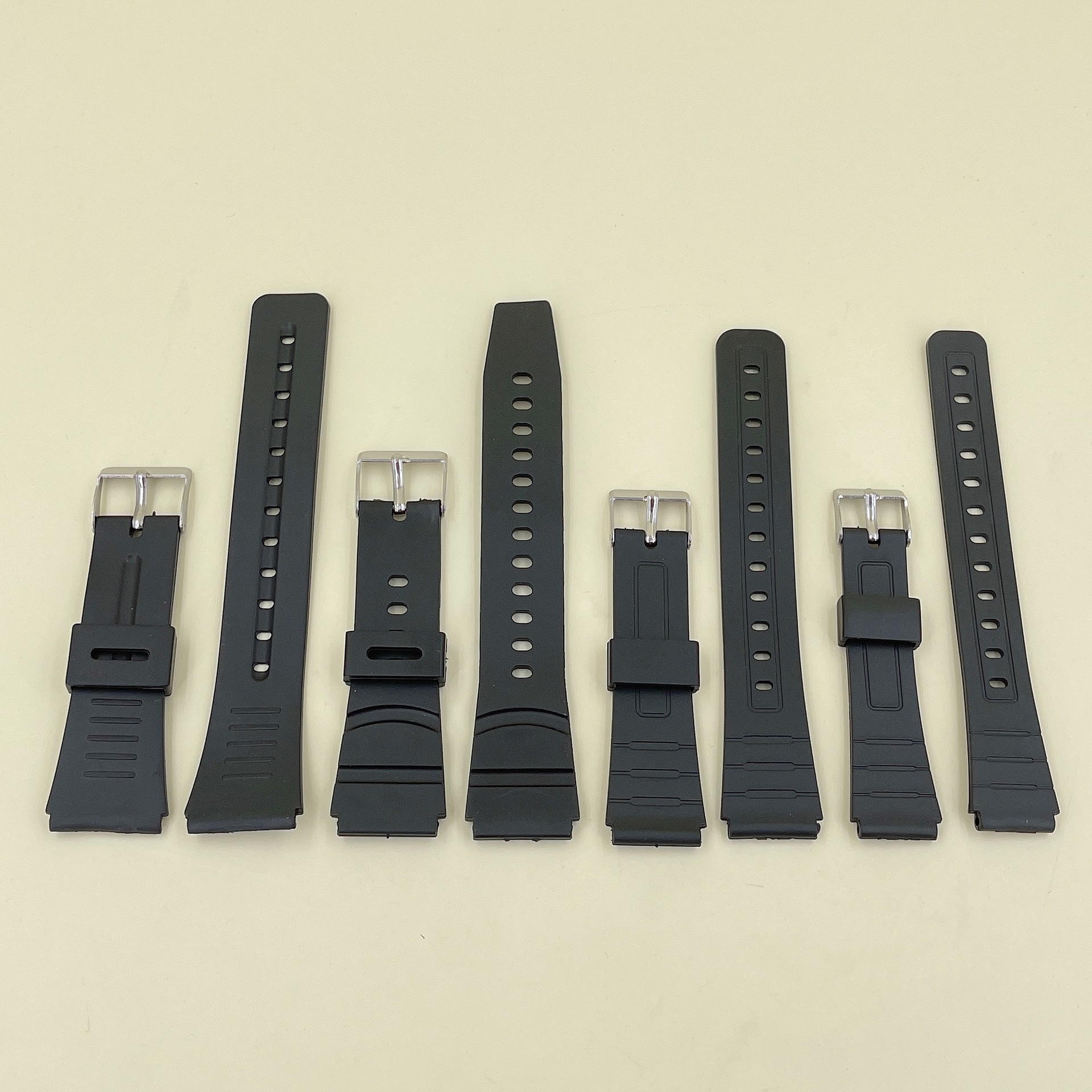 硅胶手表带 12 14 16 18 20 22mm适配各种电子表舒适 表带代用