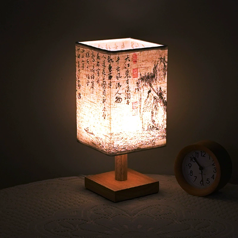 Table lamp for bed, lantern, lights, retro night light, Chinese style