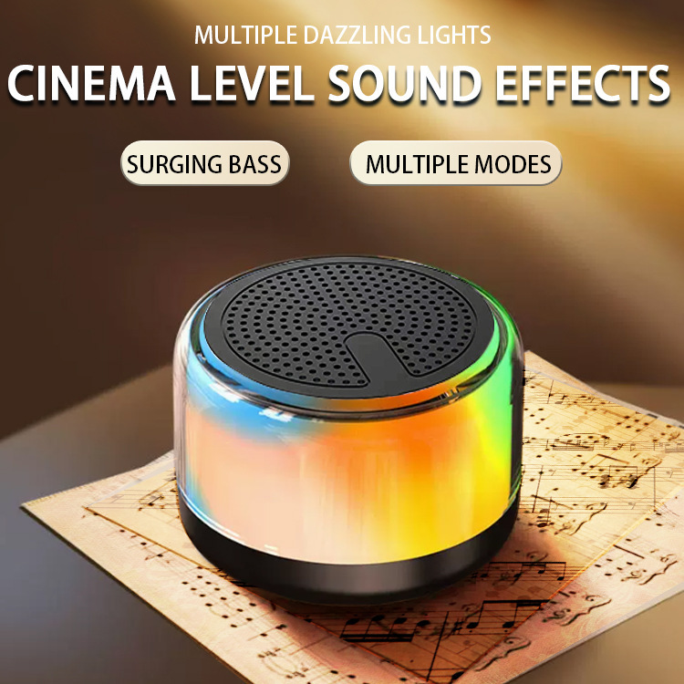 ホットスタイル RGB ライト Bluetooth オーディオカラフルなライトスピーカーポータブル車のサブウーファースピーカーミニ小型鋼砲|undefined