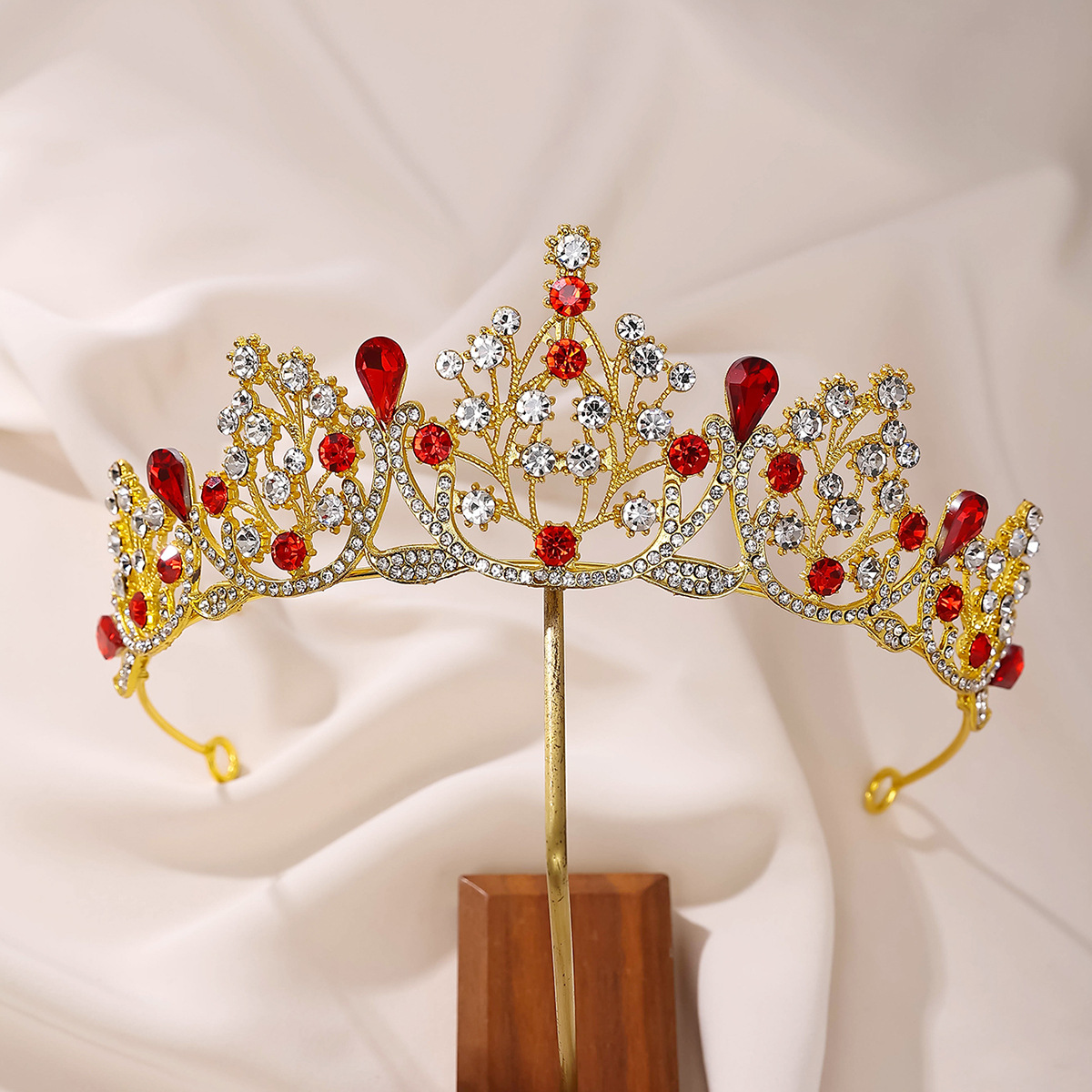 Corona boda diadema nupcial tocado rhinestone diadema joyería aleación de zinc Phoenix corona boda pasarela nupcial corona