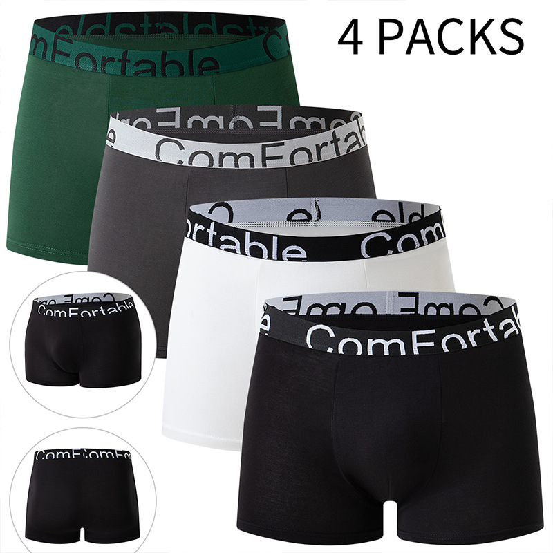 Cross-Border American Version Men's Underwear, Youth Solid Color Sports Breathable Comfortable Loose Boxer Briefs, Fashionable Trendy Boxer Shorts Cross-Border American Version Men's Underwear, Youth Solid Color Sports Breathable Comfortable Loose Boxer Briefs, Fashionable Trendy Boxer Shorts