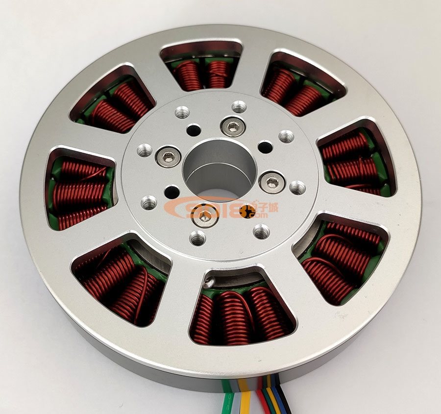 9910马达 扭矩2.0Nm空心轴三相直流无刷电动机大扭矩盘式扁平