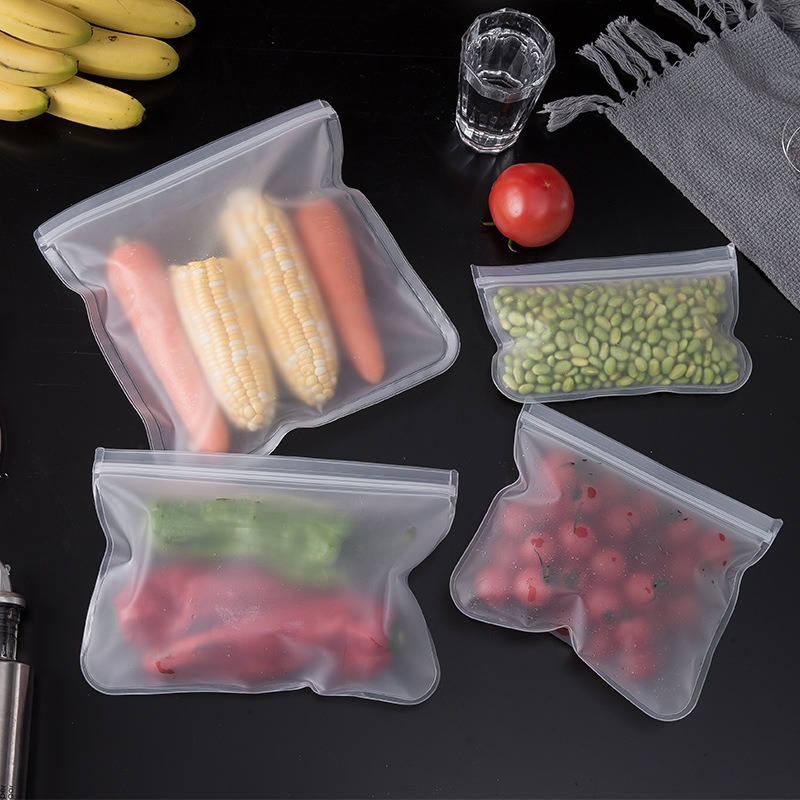 bolsa de almacenamiento de alimentos EVA bolsa de almacenamiento de refrigerador sellada gruesa bolsa de almacenamiento de frutas y verduras reutilizable