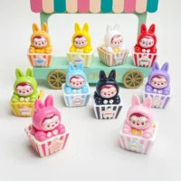 3D фигурка кролика с острыми зубами из мусса, милая мультяшная кукла для DIY, модный креативный бокс-сюрприз