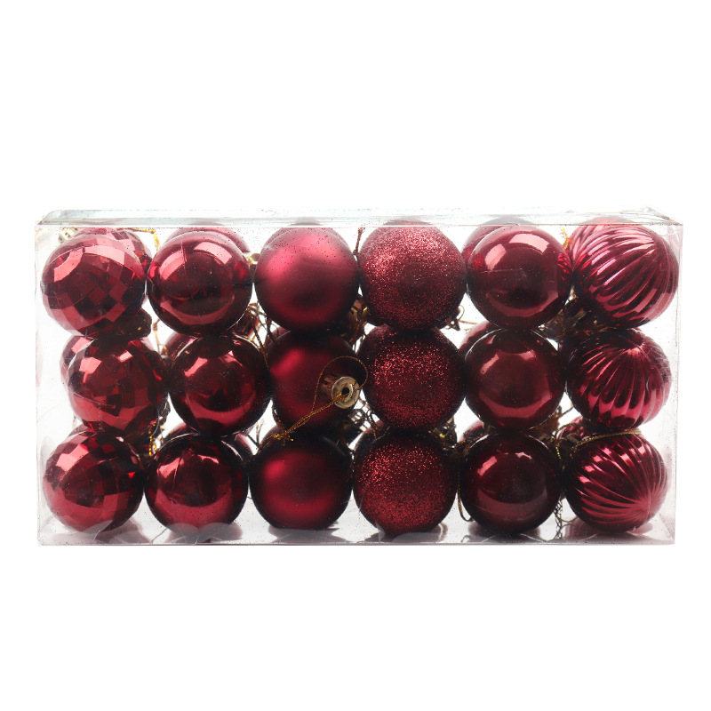 Fabricante de adornos navideños al por mayor transfronterizos, bolas de Navidad, gorros navideños, adornos colgantes de plástico, bolas colgantes, decoraciones para árboles de Navidad, 4CM36, forma especial brillante image 13