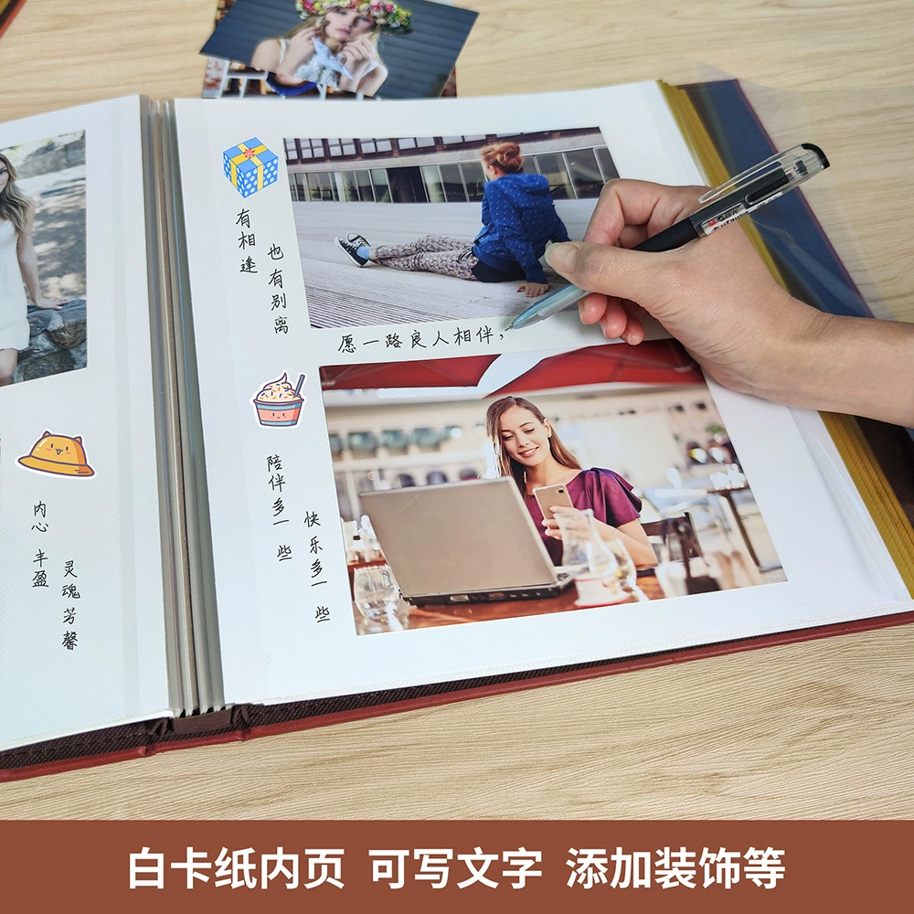 Self-adhesive Photo Album (Guanmei) 12-inch, Handmade PU Cover, 315×325 mm
