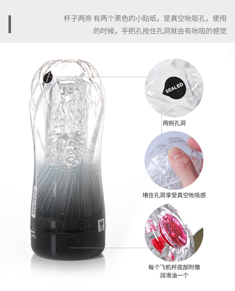 GALAKU Transparent Manual Masturbation Cup in TPE Soft Gel for Adult Men — detail image 31
