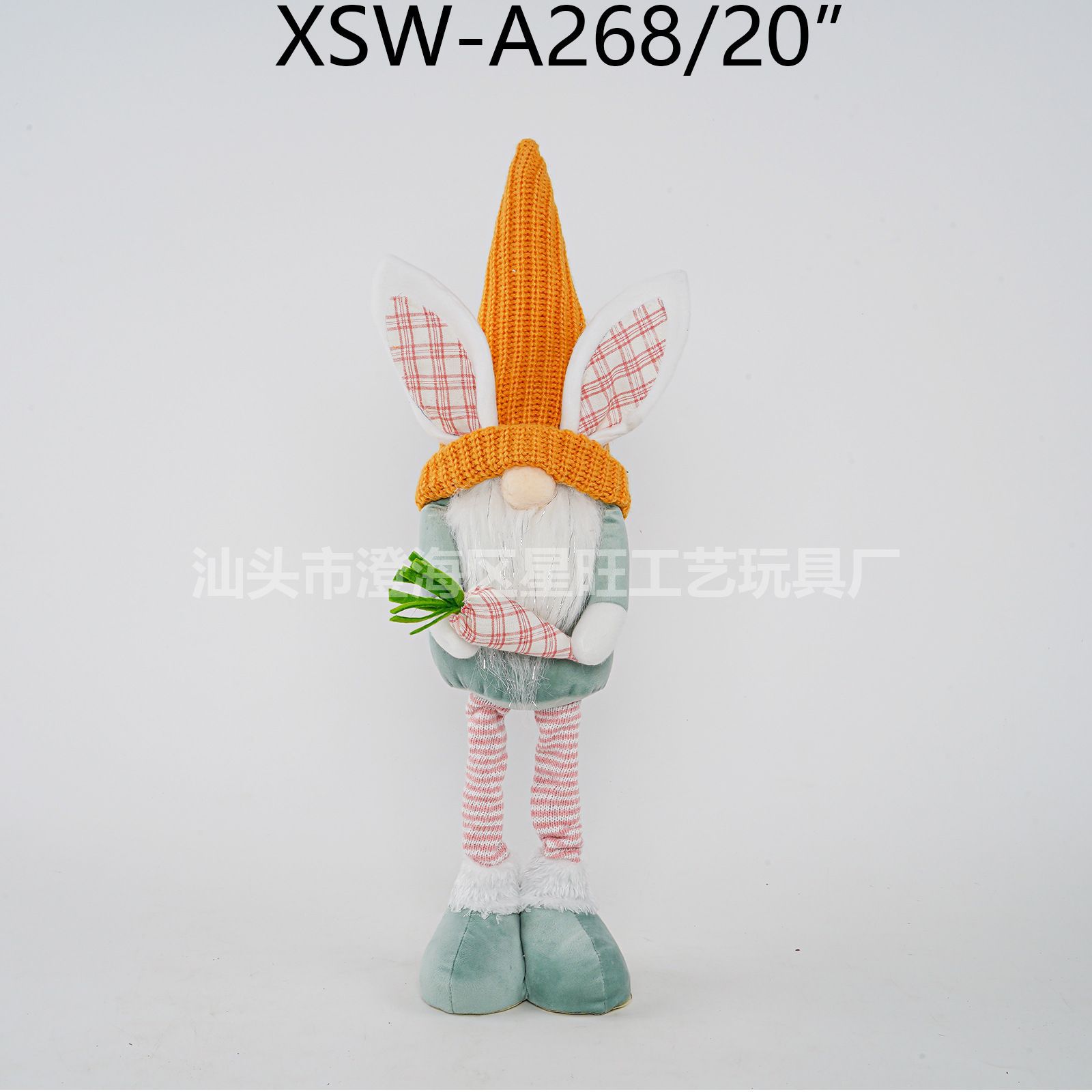 Personalizado Pascua sin rostro Adornos de pájaro viejo Colgante de ventana Conejo luminoso Conejo Muñeco de peluche Adornos