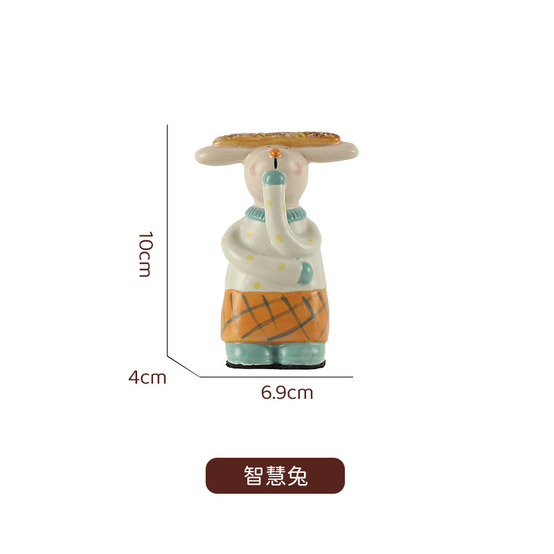 景德镇创意陶瓷家居摆件桌面装饰品电视柜入户玄关摆件卡通玩偶|undefined