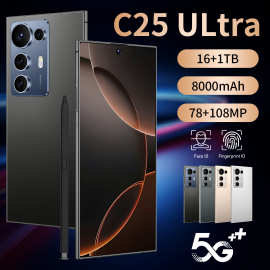 跨境专供C25 Ultra智能手机7.3寸超大屏16+1T安卓手机源头工厂价