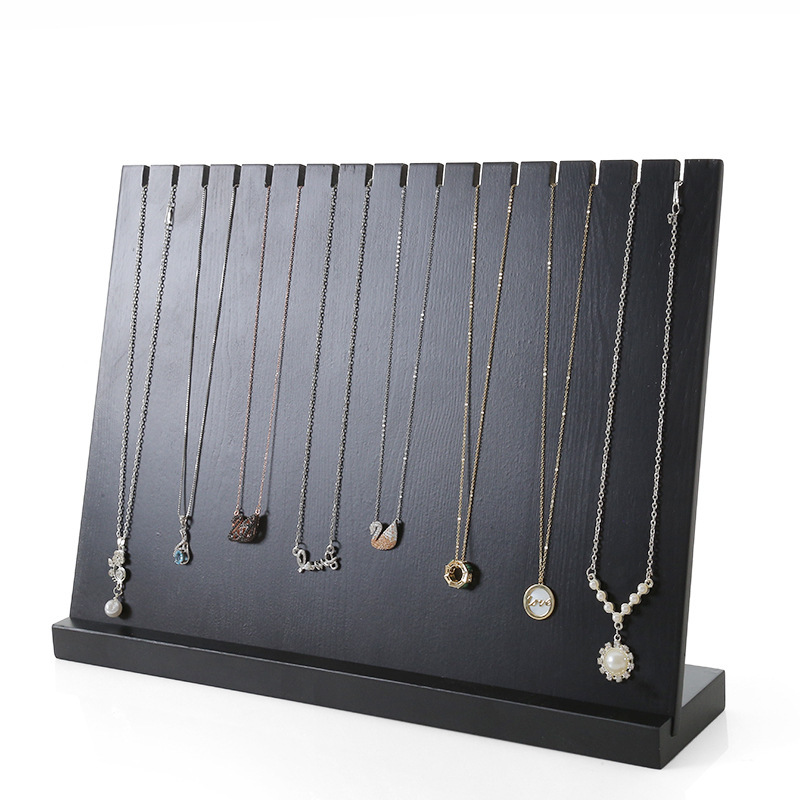 Solid Wood Necklace Display Board Pendant Storage Jewelry Rack Counter Display Props Jewelry Hanger Detachable Hanging Piece