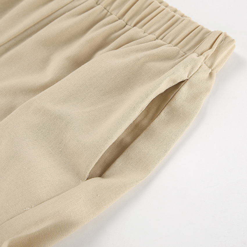 395g Weight Sleeveless Sleeve Length Cotton, Cotton and Linen, Hemp Fabric Type Pant Co-ord Set Sets Type 2 Pieces Set Quantity Holiday, Banquet, Daily Occasion Round Neck Neckline Regular Fit Fit Type Solid Color Pattern Summer Season Women's Gender Casual, Simple Style, Streetwear Style Holiday Banquet Daily Women's Casual Simple Style Streetwear Solid Color Cotton Cotton And Linen Hemp Pant Co-ord Set Pants Sets 14
