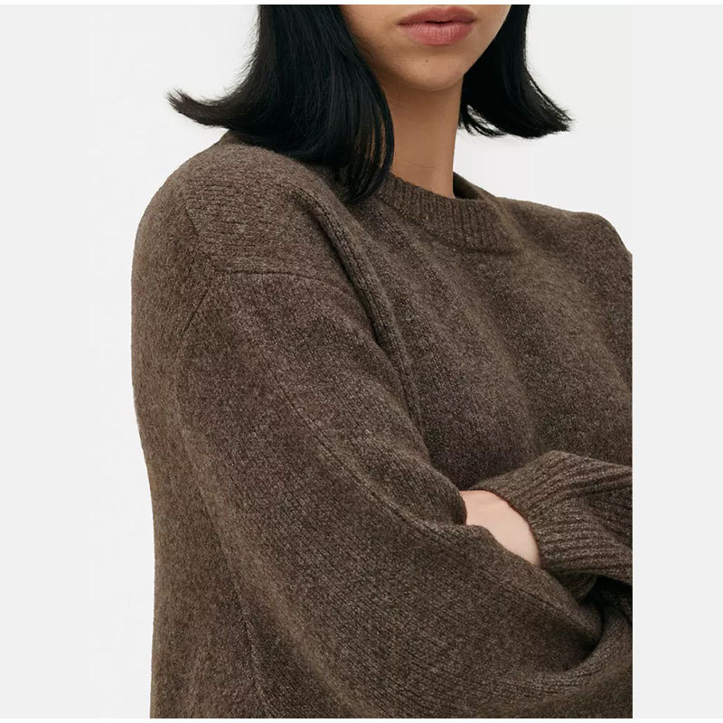 Women's Clothing winter new pink sweet round neck pullover sweater_voghion.com