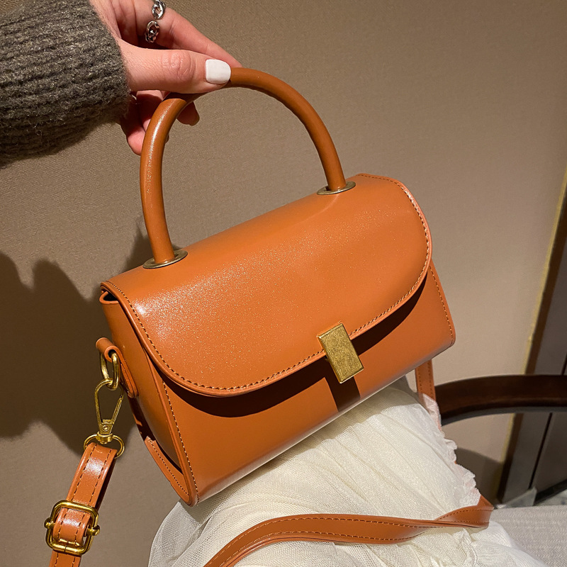 Demi-season retro one-shoulder bag