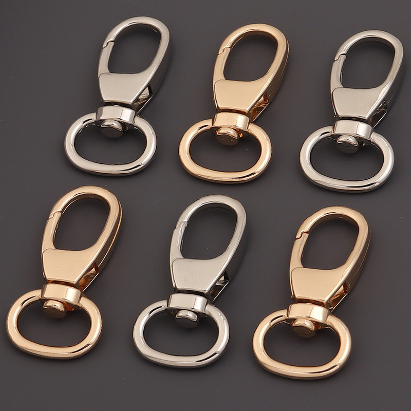 Zinc alloy rotating hook buckle for bags, small bags, keychains, hardware accessories, DIY keychain strap connectors, wholesale