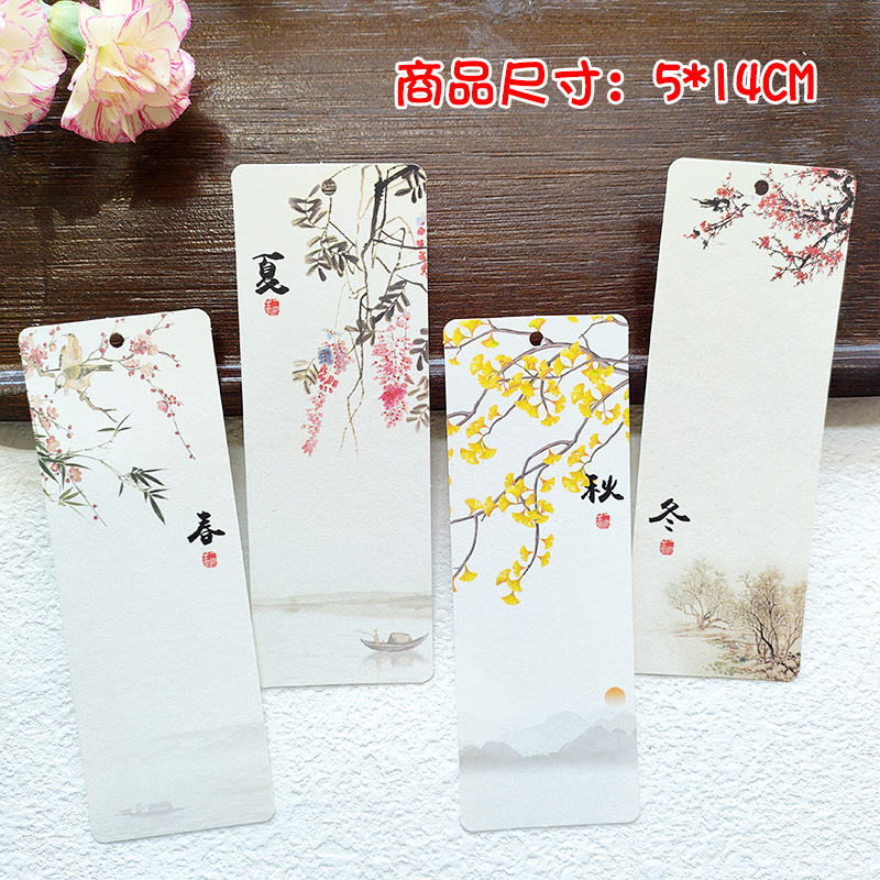 40 marcadores de estilo chino creativos tarjetas colgantes pequeñas flores y pájaros festivales retro deseos regalos de deseos tarjetas pequeñas