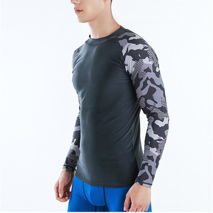 New seabed diving suit Men's surfing clothing sports fitness long -sleeved swimsuit sunscreen, dry soft soft surfing jacket