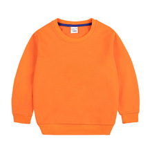 一件代发童装儿童圆领长袖纯色卫衣秋冬新款外贸批发可来图加图案