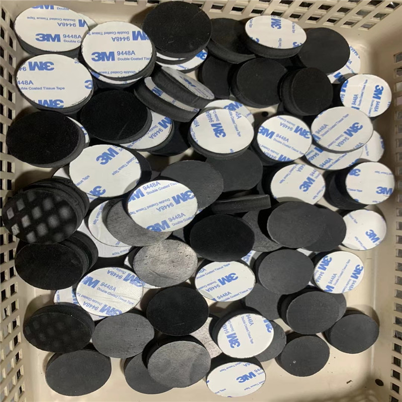 订黑色橡胶实心圆片背胶平垫片 带胶方框带孔T型椭圆形自粘密封圈