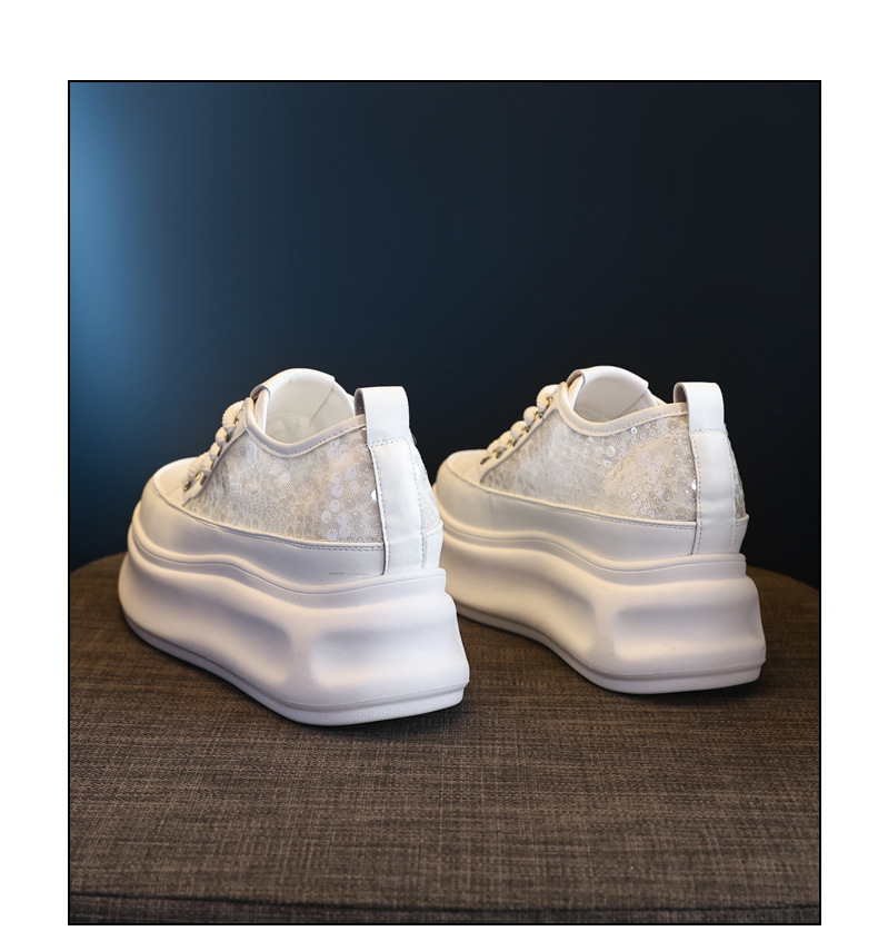Giày sneaker nữ đế dày chunky mặt lưới phối trắng đa năng — Màu đen chi tiết 20