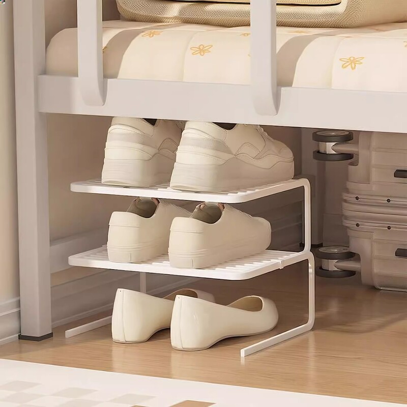 Simple Shoe Rack for College Students, Dormitory Goodies, Small Multi-Layer Shoe Cabinet under the Bed, No Installation Required Storage Artifact