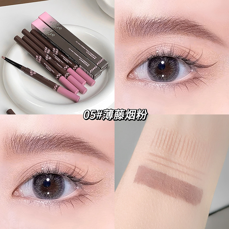 Gege bear multi-purpose ceja doble lápiz de ceja tintura de cejas 2 en 1 impermeable anti-transpiración no es fácil de quitar el maquillaje natural cejas salvajes