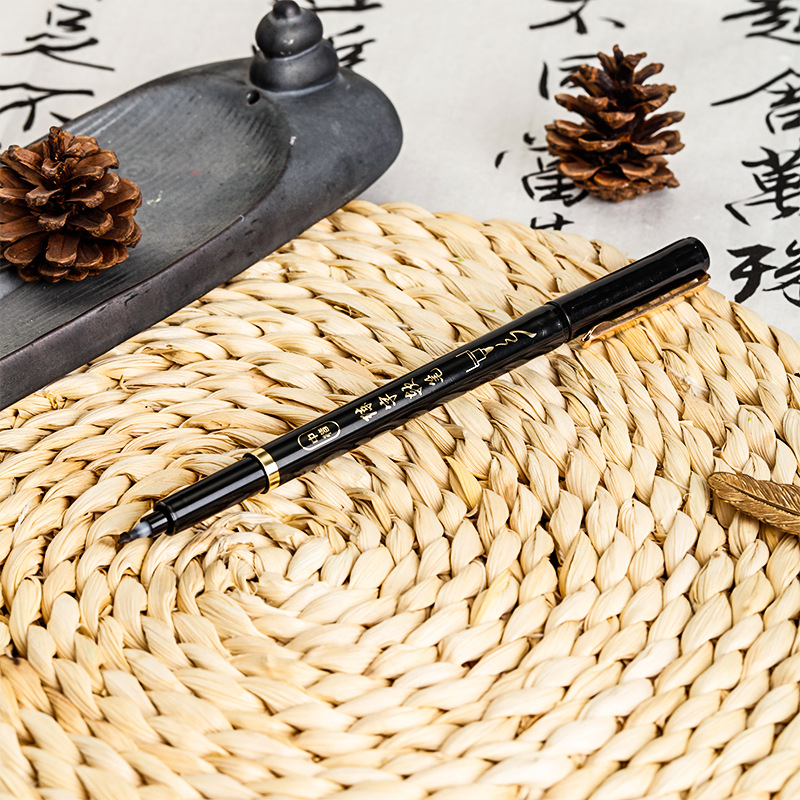 Deli 74329 escritura regular China pluma dura caligrafía práctica pegatina moderna escritura científica cepillo cabeza suave firma copybook pen image 3