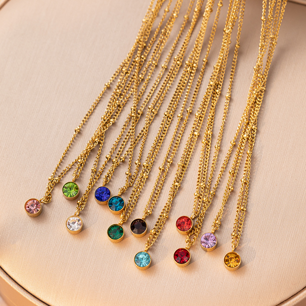 8g Weight Titanium Steel Pendant Material Pendant Necklace Classification Titanium Steel Chain Material cable chain Chain Type 1 Piece Quantity Holiday, Banquet, Selfie Occasion Titanium Steel Material Geometric Pattern All Seasons Season Women's Gender Plating Design Lady Style Wholesale Jewelry Lady Geometric Titanium Steel Plating Pendant Necklace Cable Chain