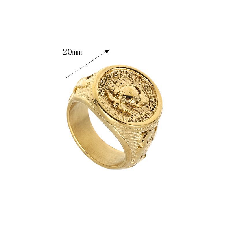 13g Weight Rings Classification Personality Elegant Printing 304 Stainless Steel Plating Men's Rings Punk Rings