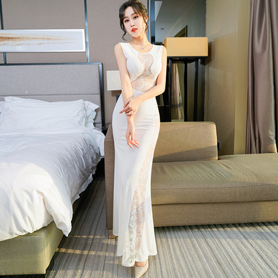 夜场女装性感连衣裙2021新款时尚蕾丝工作技师服名媛车模夜店礼服