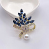 Crystal, brooch from pearl, high-end pin lapel pin, fashionable jacket, accessory