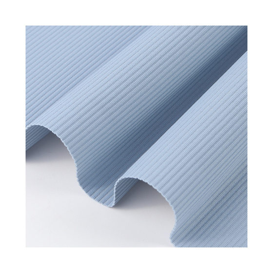 Nylon High-Elastic 2*2 Ribbed Fabric High-Elastic Ribbed Yoga Clothing Fabric Base Layer Underwear Ribbed Fabric