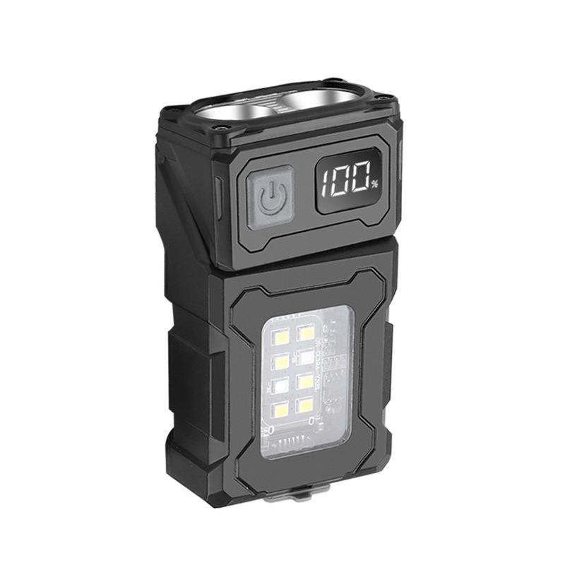 Nuovo display digitale COB+LED, potente luce da lavoro, uscita a ventosa magnetica rotante a 180°, avviso di emergenza_voghion.com