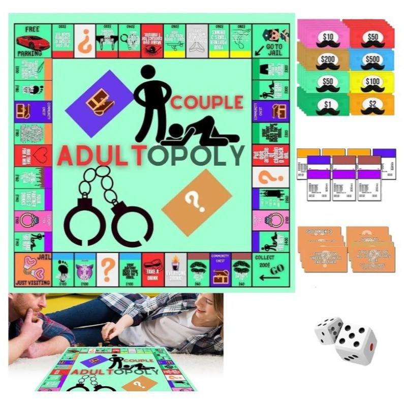 Nuevos productos transfronterizos Pareja Tablero Adult Couple Game Citas para adultos Beber Juegos Fiesta Monopoly
