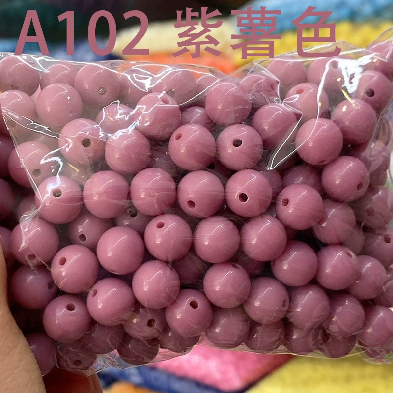 Round beads, bag, plastic woven acrylic accessory handmade, DIY