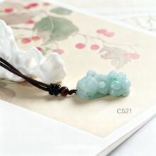 天然翡翠貔貅吊坠冰种霸王貔恘项链女招财皮丘挂件