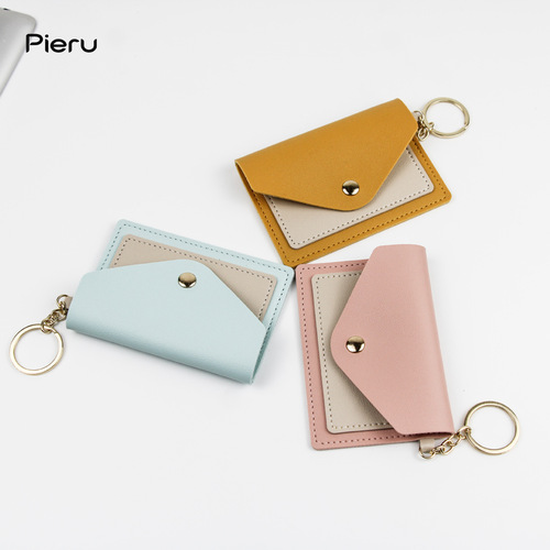 Cross-border new creative fashion small card holder for women, candy-colored keychain accessories, student bus card case, wholesale