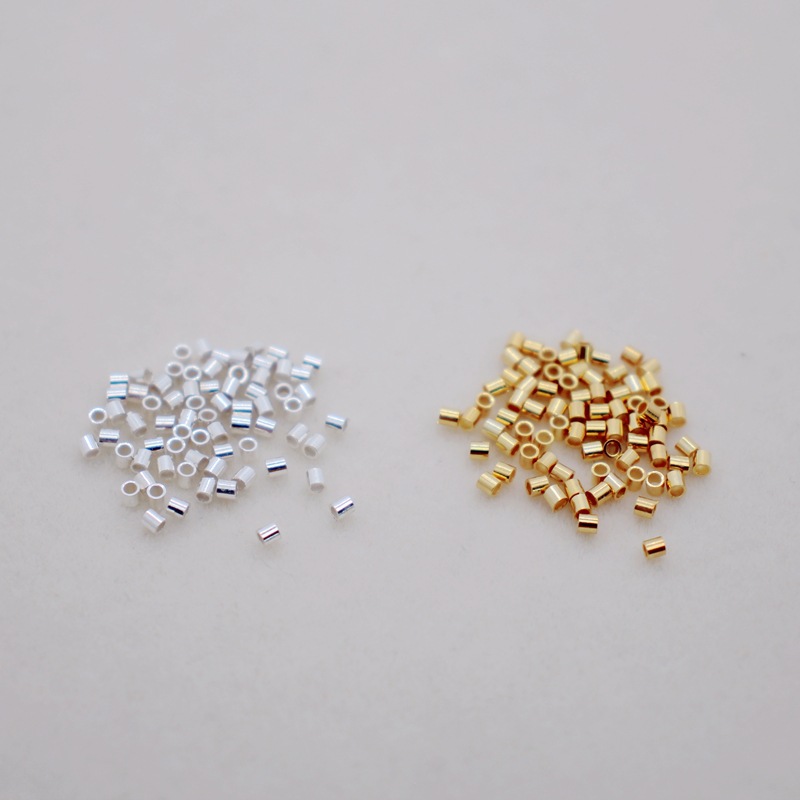 Plating Design 10 Pieces 1 Piece Diameter 2mm Hole 1~1.9mm 925 Sterling Silver Geometric DIY Jewelry Accessories Beads