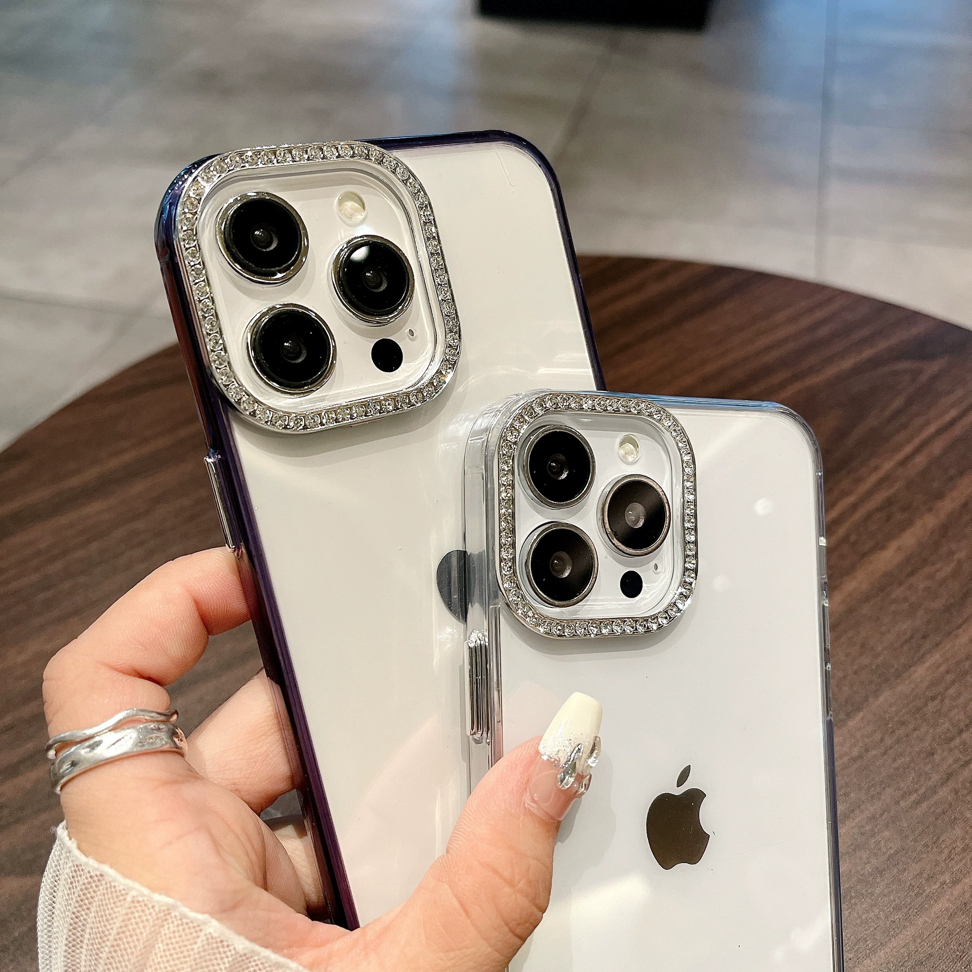 Чехол Diamond для iPhone 15, прозрачный акриловый защитный чехол, простой и элегантный дизайн, 14 Pro Max