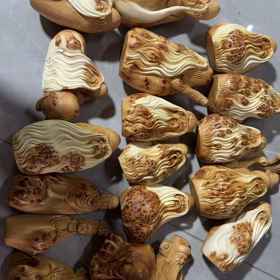 崖柏摆件木雕太行崖柏根雕陈化木质雕刻文玩随型阴阳料工艺品批发