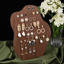 首饰展示架胡桃木色耳环手链收纳复古陈列摆地摊珠宝饰品拍摄道具