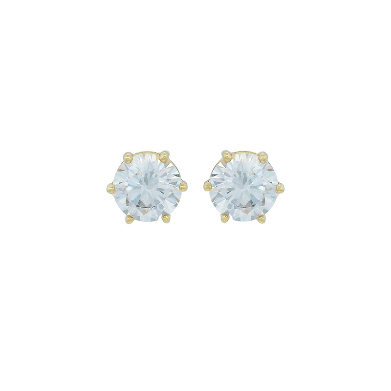 Pendientes de circonita de seis puntas de nuevo estilo Xuping para mujer, diseño sencillo estilo INS, pendientes básicos versátiles.