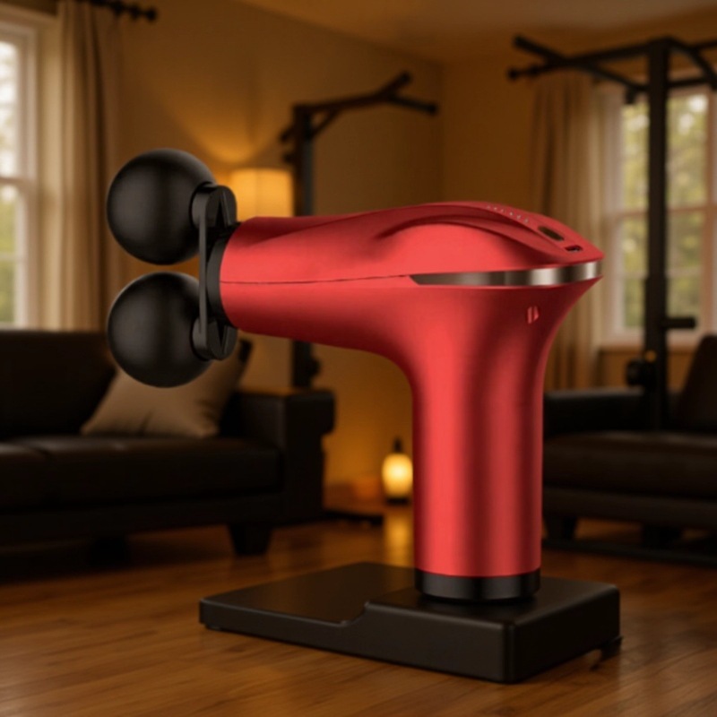 Jiecheng Cross-Border Double-Headed Fascia Gun Massage Gun Vibration Impact Gun Muscle Relaxer Electric Fascia Gun Fitness