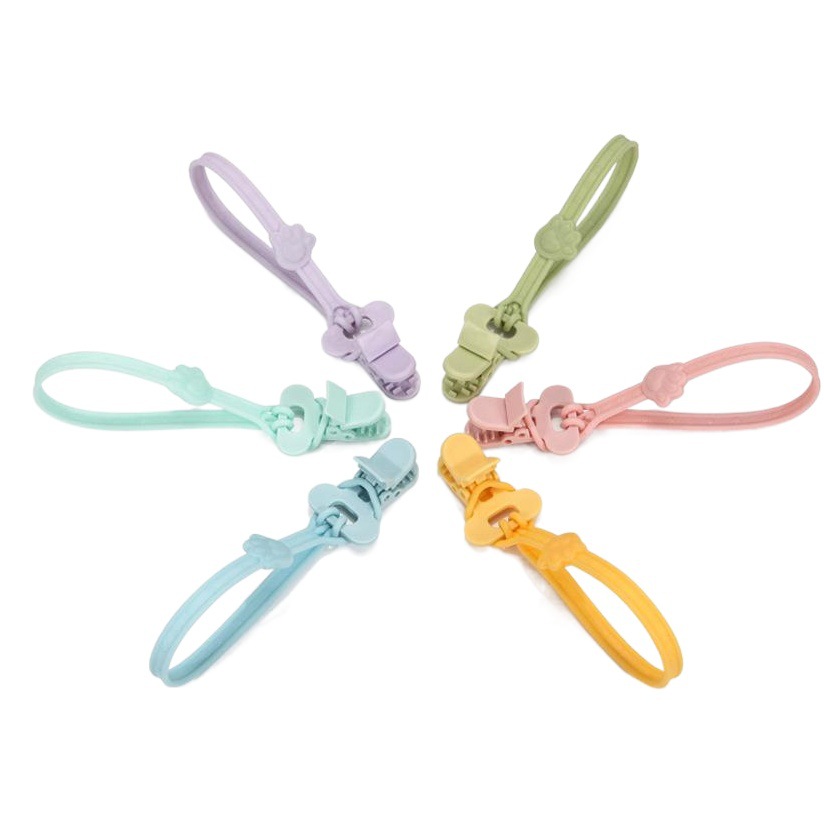 Cadena de chupete de silicona de entrega de una pieza cadena anti-caída calmante multifunción silicona de calidad alimentaria bebé mordedor cuerda anti-caída