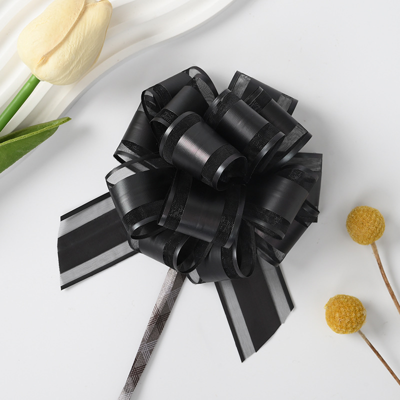 Comercio exterior transfronterizo 30 tamaño medio mate color metálico ajuste de nieve bola de flores regalo de Navidad embalaje de flores tiradas cinta de color