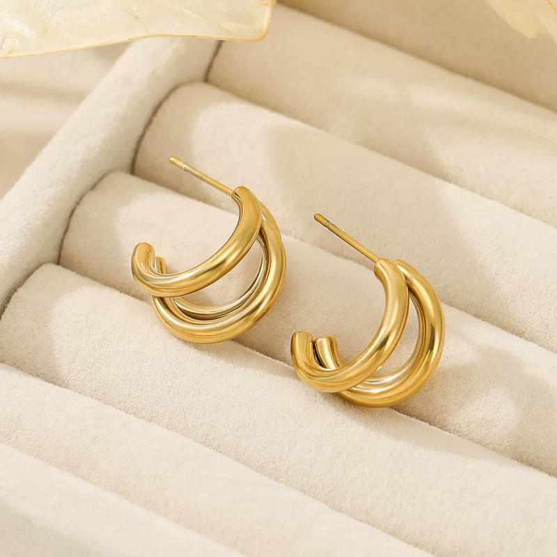 Серьги, товары Южной Кореи, ювелирная нержавеющая сталь, стиль Chanel, стиль высокого качества, (跨境贸易)