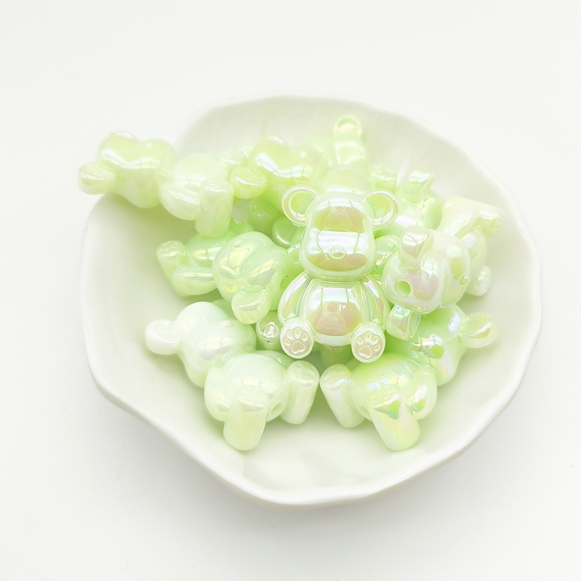 Acrylic Material 1 Piece 24 * 34mm Hole 2~2.9mm Arylic Bear DIY Jewelry Accessories Beads