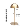 Round shell hat stand brushed titanium